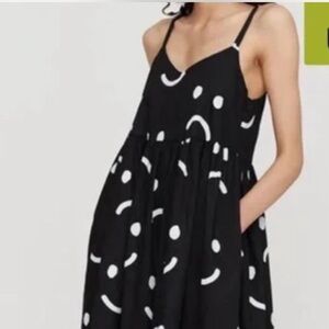 Lazy Oaf Happy Sad Shoulder Tie Dress